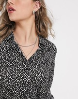 Thumbnail for your product : Vero Moda tie waist shirt dress in black
