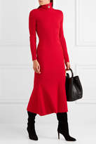 Thumbnail for your product : Victoria Beckham Ribbed Wool-blend Midi Skirt