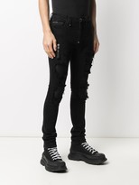 Thumbnail for your product : Philipp Plein Biker Destroyed skinny jeans