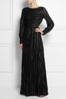 Thumbnail for your product : ALICE by Temperley Rosette faux leather-appliquéd tulle gown