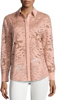 Thumbnail for your product : Self-Portrait Palm Guipure Lace Long-Sleeve Shirt