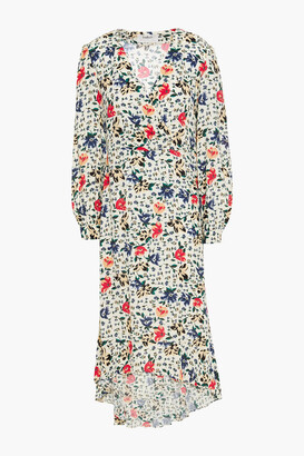 BA&SH Paloma wrap-effect floral-print crepe dress