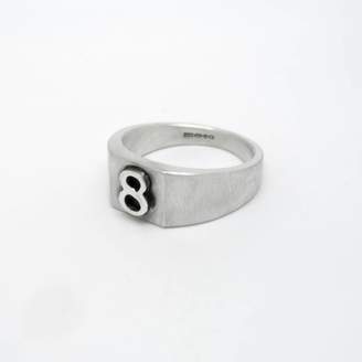 Van Buskirk Jewellery Personalised Number Square Silver Signet Ring