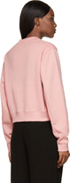 Thumbnail for your product : Acne Studios Pink Cotton Fleece Zippered Bird Sweatshirt