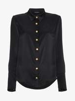 Balmain button down long sleeve silk shirt