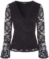 Thumbnail for your product : Jane Norman Lace Wrap Top