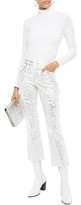 Thumbnail for your product : J Brand Selena Metallic Leopard-print Cotton-blend Corduroy Bootcut Pants