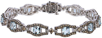 LeVian 14K 7.65 Ct. Tw. Diamond & Sea Blue Aquamarine Bracelet