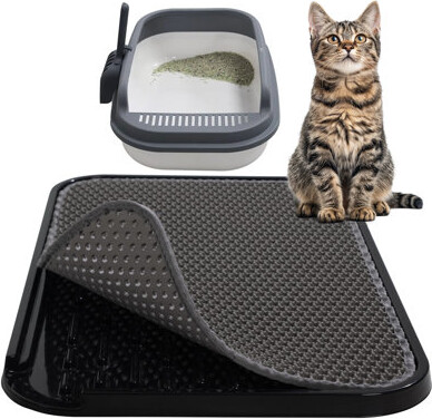 coziwow Cat Litter Mat Double Layer Urine Proof