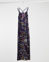 Thumbnail for your product : Raga Viola velvet maxi slip dress