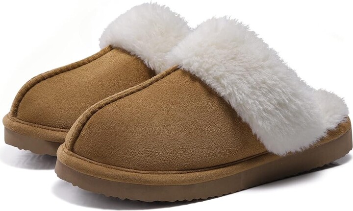 Litfun Women's Fuzzy Memory Foam Slippers Fluffy Winter House Shoes Indoor and Outdoor