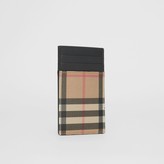 Thumbnail for your product : Burberry Vintage Check E-canvas and Leather Card Case
