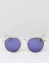 Thumbnail for your product : MANGO Mirrored Lens Round Sunglasses