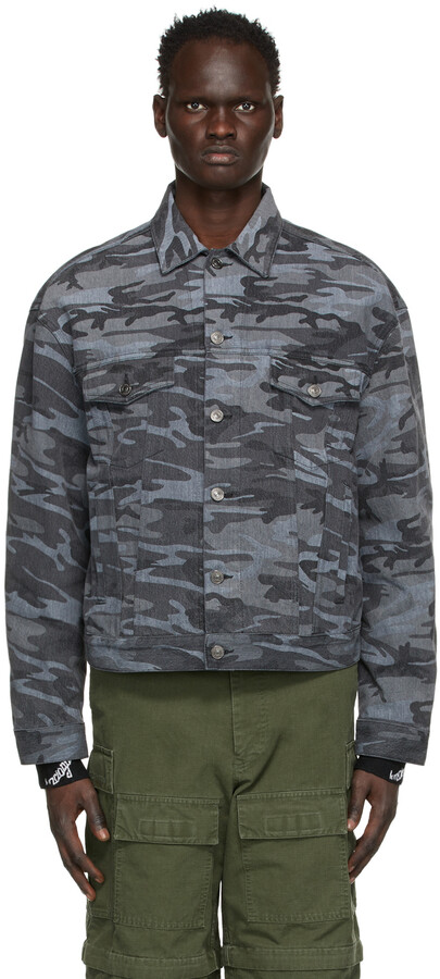 black camo denim jacket
