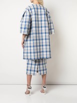 Thumbnail for your product : Carolina Herrera Check Print Oversized Coat
