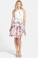 Thumbnail for your product : Maggy London Print Stretch Cotton Fit & Flare Dress