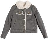 Thumbnail for your product : Little Marc Jacobs Denim Jacket With Faux Shearling