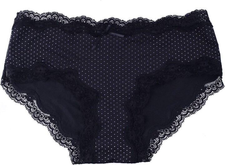 ELEIN 2015 Women Sexy Polka Dot Striped Panties Lace Trim Bikini