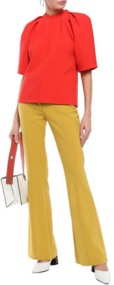 VVB Pleated Stretch-crepe Top