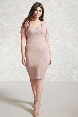 Forever 21 Plus Size Bodycon Henley Dress