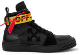 Thumbnail for your product : Off-White Off White Industrial Full-Grain Leather, Suede and Ripstop High-Top Sneakers - Men - Black