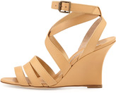 Thumbnail for your product : Manolo Blahnik Zoccolito Strappy Wedge Sandal, Dune