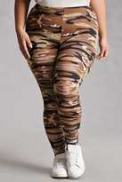 Thumbnail for your product : Forever 21 FOREVER 21+ Plus Size Ladder Camo Leggings