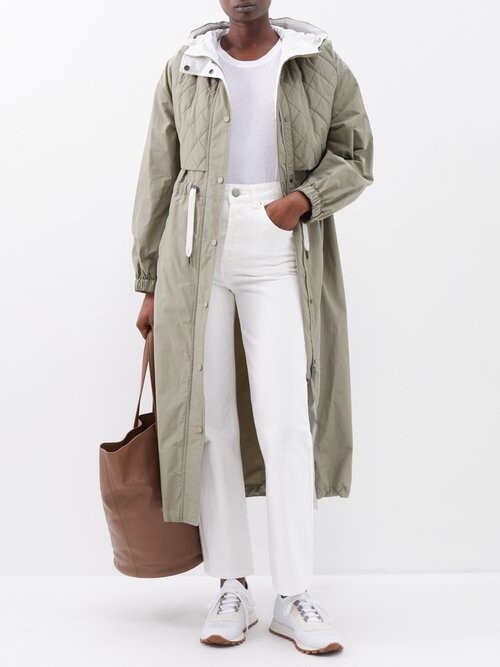 Brunello Cucinelli Quilted yoke Hooded Trench Coat   ShopStyle