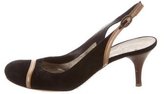 Thumbnail for your product : CNC Costume National Suede Slingback Pumps