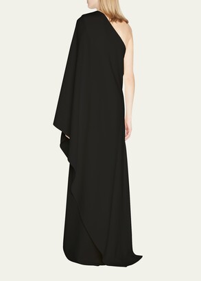 The Row Sparrow Draped One-Shoulder Silk Gown