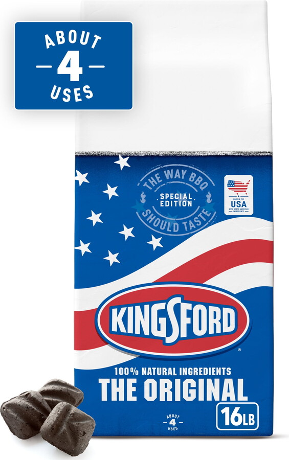 Kingsford Original Charcoal Briquettes, BBQ Charcoal for Grilling, 16 Pounds