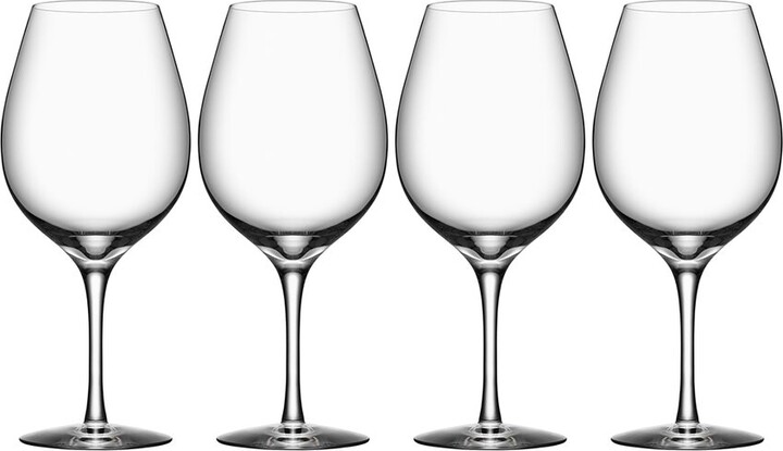 Orrefors Set of 4 More Wine XL Glasses