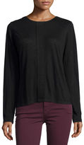 Thumbnail for your product : Frame Paneled Linen Long-Sleeve Tee