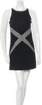 Thumbnail for your product : Chanel Bouclé-Trimmed Knit Mini Dress
