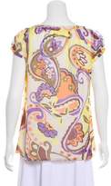 Thumbnail for your product : Milly Printed Silk Top