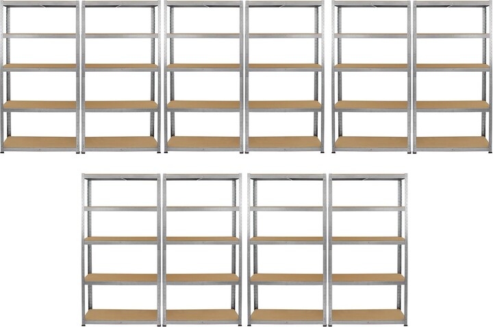 Monstershop Monster Racking 10 x Galwix Galvanised Steel Shelves, 90cm ...