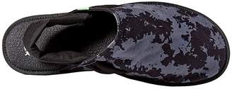 Sanuk Yoga Sling Cruz Print (Black Tie-Dye) Women's Slip on Shoes
