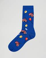 Thumbnail for your product : ASOS Socks With Circus Animals 5 Pack