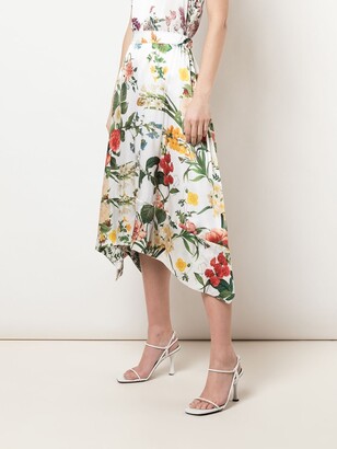 Madison.Maison Laura floral-print silk skirt