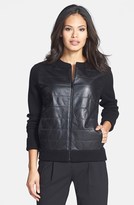 Thumbnail for your product : Lafayette 148 New York Cashmere & Lambskin Leather Sweater Jacket