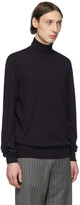 Thumbnail for your product : Maison Margiela Navy Leather Elbow Patch Turtleneck