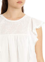 Thumbnail for your product : Grab Embroidered Yoke Ruffle Top