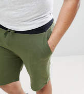 Thumbnail for your product : ASOS DESIGN PLUS Jersey Skinny Shorts In Khaki With Black Contrast Trims
