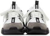 Thumbnail for your product : Moschino White & Grey Strap Teddy Sneakers