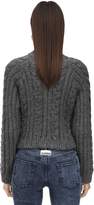 Thumbnail for your product : Ganni Embellished Wool Blend Knit Cardigan