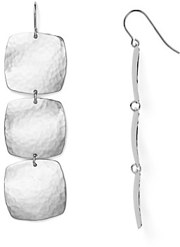 Bloomingdale's Sterling Silver Hammered Cushion Drop Earrings - 100% Exclusive