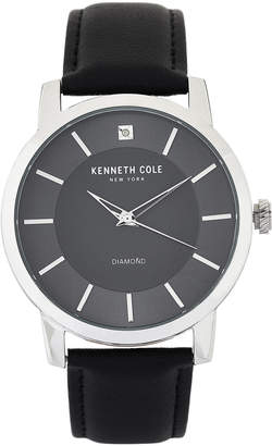 Kenneth Cole New York KC15114005 Silver-Tone & Black Watch