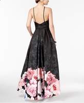Thumbnail for your product : Xscape Evenings Floral-Print High-Low Gown