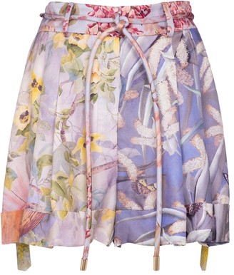 Zimmermann Botanica silk twill shorts