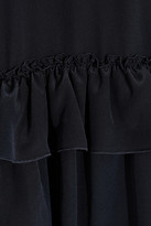 Thumbnail for your product : Miu Miu Ruffled silk-crepe de chine mini dress